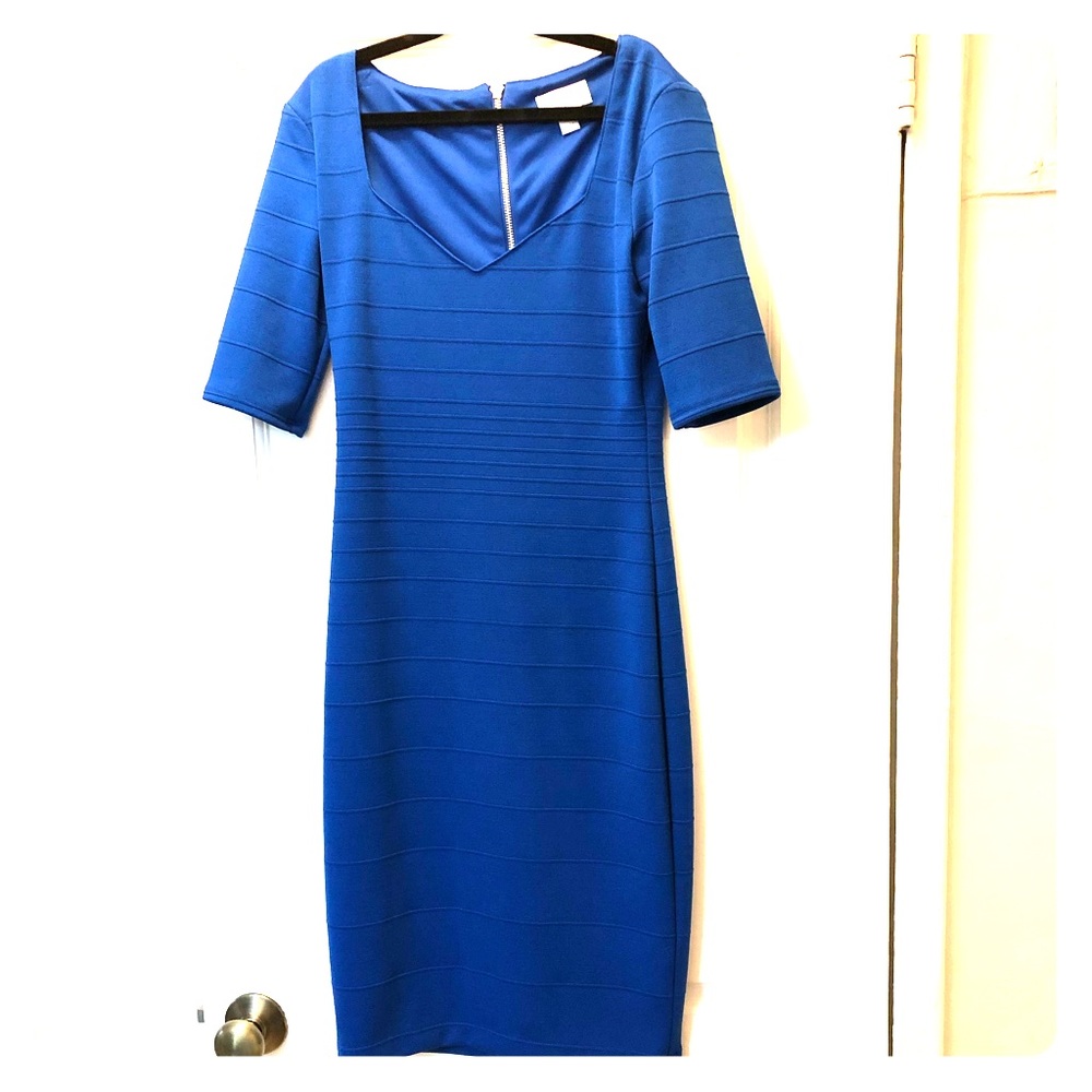Royal blue sheath dress